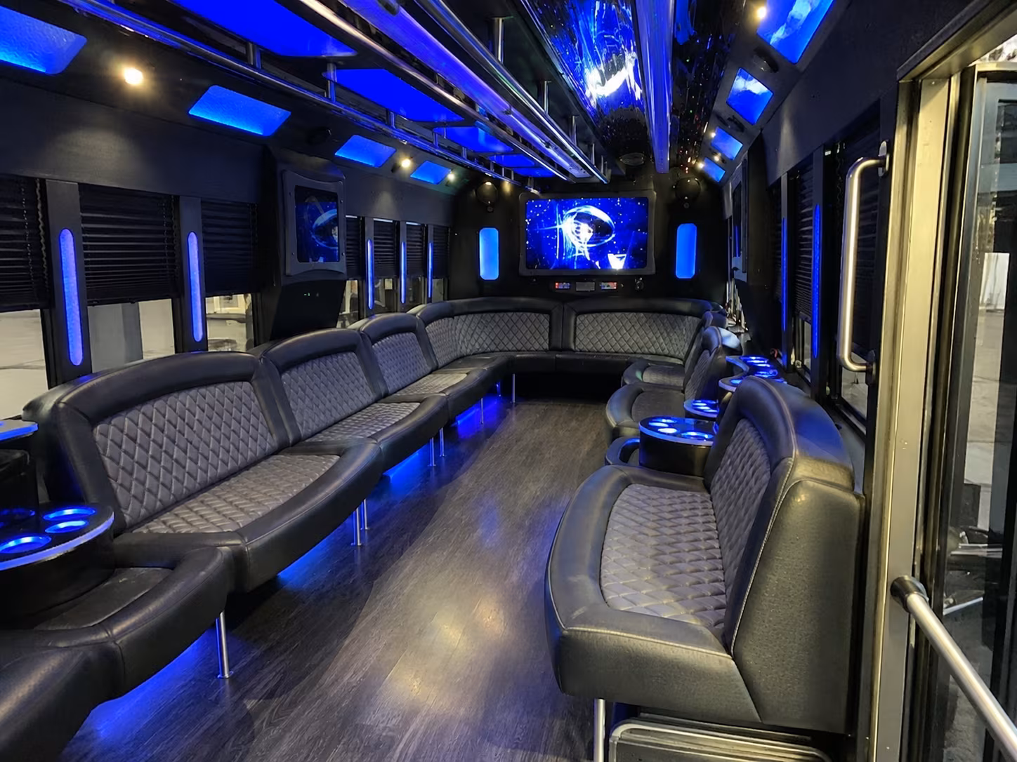 herriman 28 passenger party bus interior