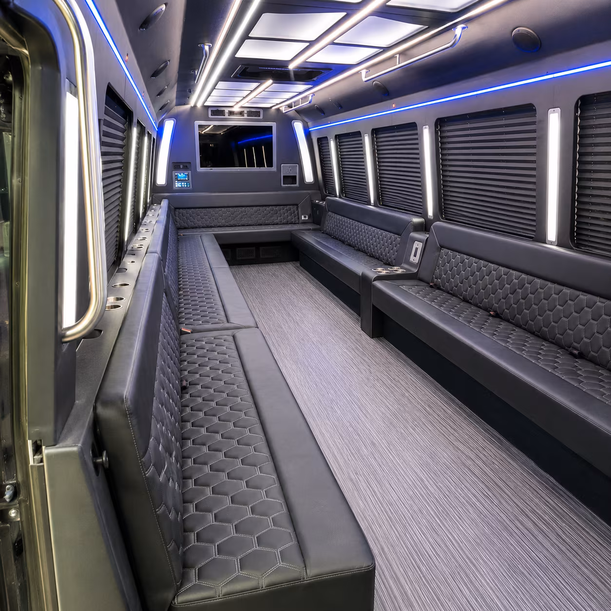 herriman 40 passenger party bus interior
